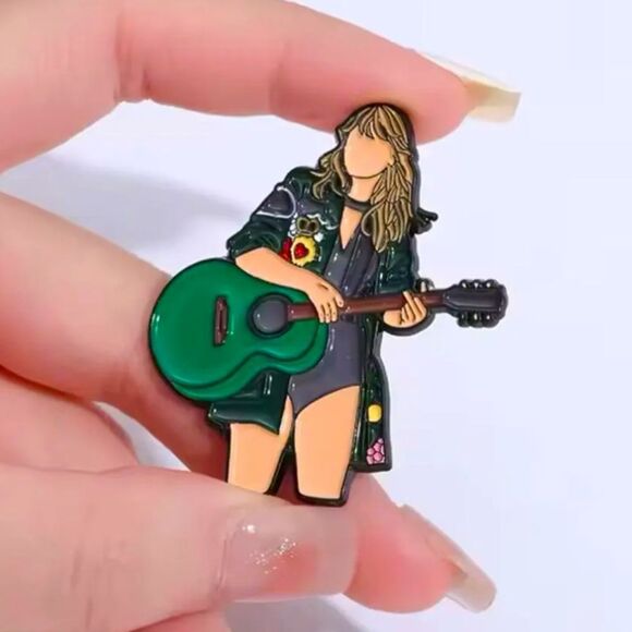 SALE Taylor Swift Musician Guitar Enamel Pin - Picture 2 of 4